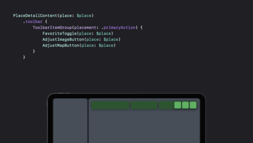 SwiftUI on iPad: Add toolbars, titles, and more